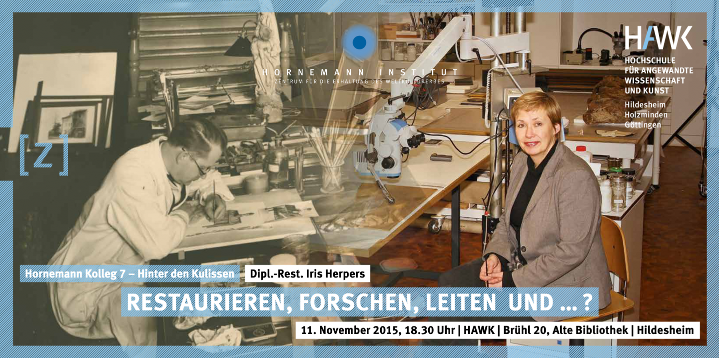 Einladungskarte, Zur Arbeit der Restauratoren im Landesmuseum Hannover, Hornemann Kolleg 7