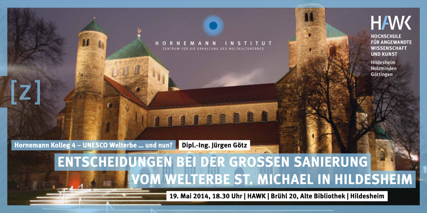 Einladungskarte, große Sanierung vom Welterbe St. Michael in Hildesheim, Hornemann Kolleg 4