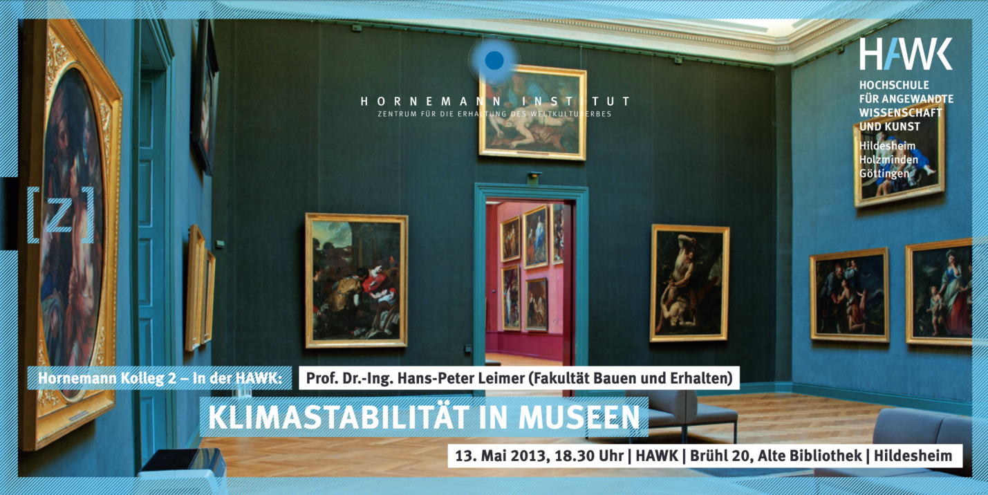Einladungskarte, Klimastabilität in Museen, Hornemann Kolleg 2